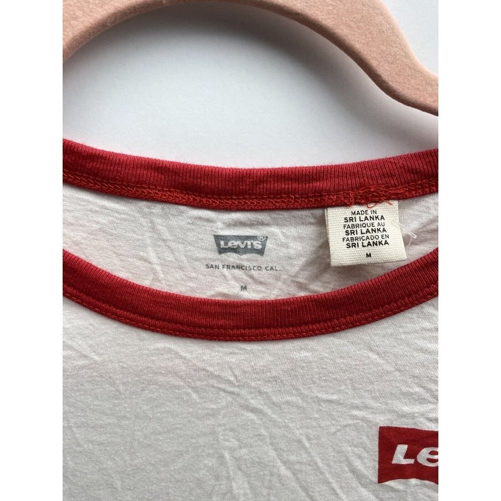 Classic Levi's White & Red Ringer Tee - Picture 7 of 11